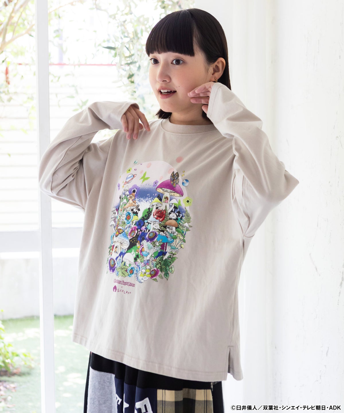 クレヨンしんちゃん×ScoLar 不思議なきのこ世界 ロンT-7