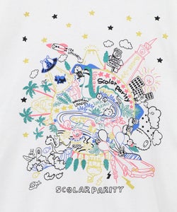 Parityキャラ 惑星ラメプリントTシャツ-9