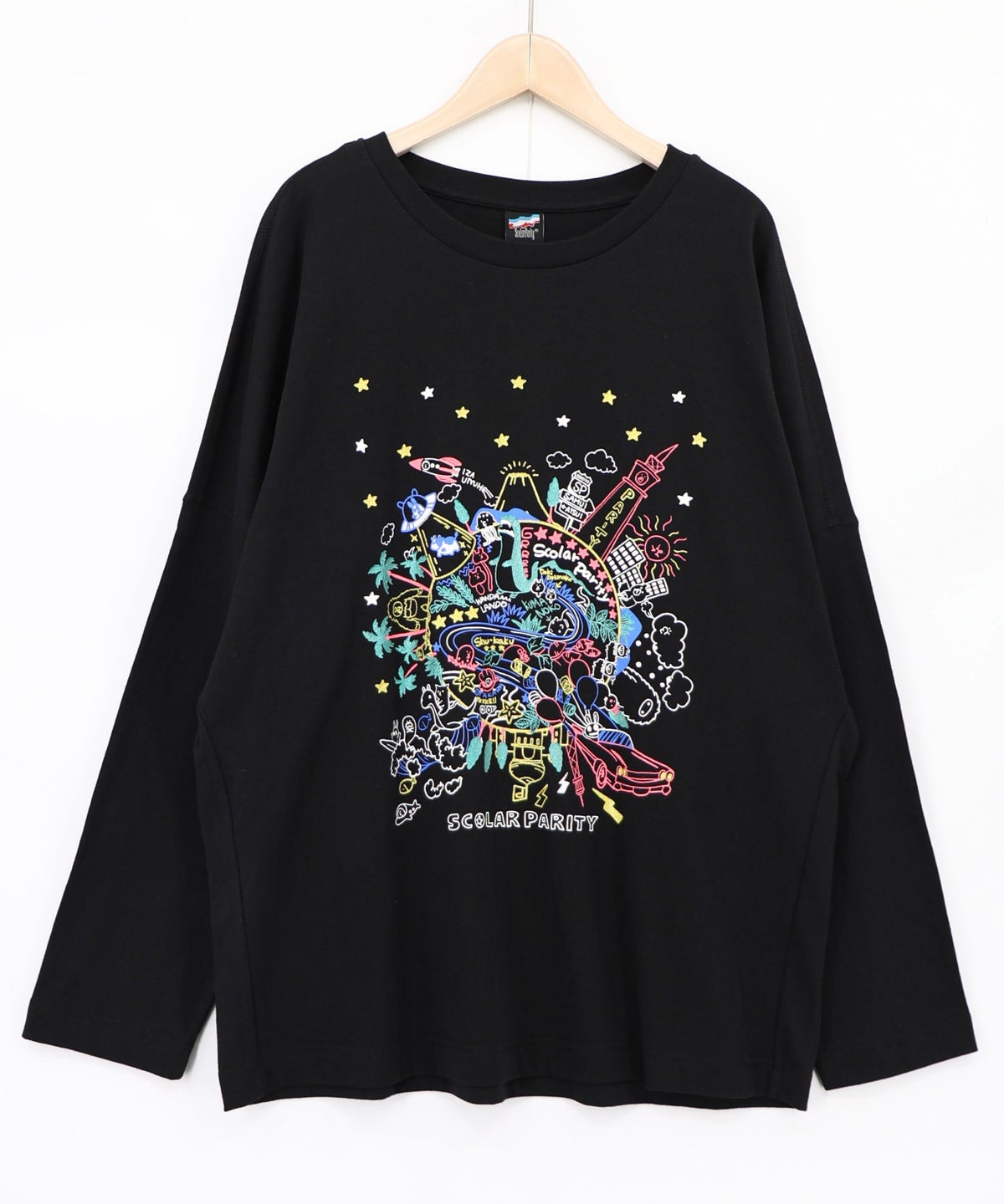 Parityキャラ 惑星ラメプリントTシャツ-10