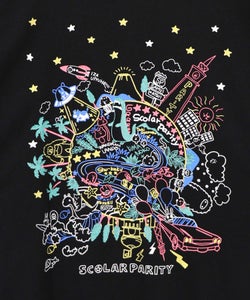 Parityキャラ 惑星ラメプリントTシャツ-11