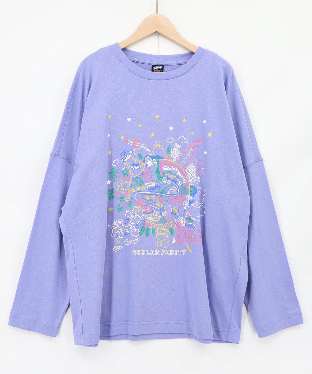 Parityキャラ 惑星ラメプリントTシャツ-14