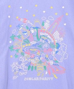 Parityキャラ 惑星ラメプリントTシャツ-15