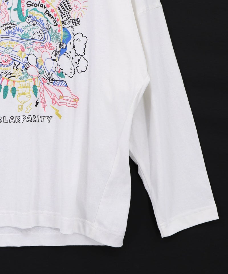 Parityキャラ 惑星ラメプリントTシャツ-18