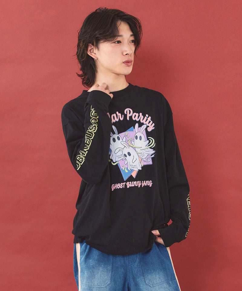 ぐるぐるおばけウサギTシャツ-2