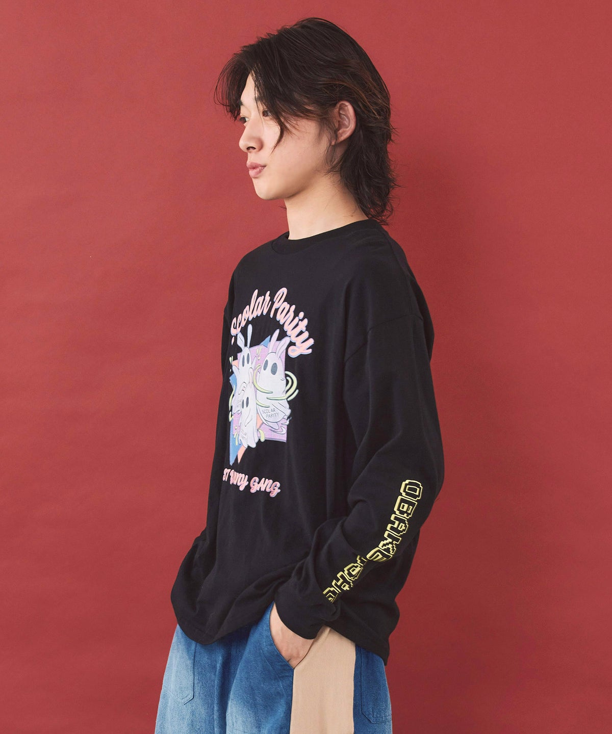 ぐるぐるおばけウサギTシャツ-5