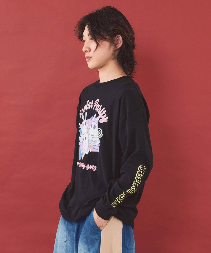 ぐるぐるおばけウサギTシャツ-5