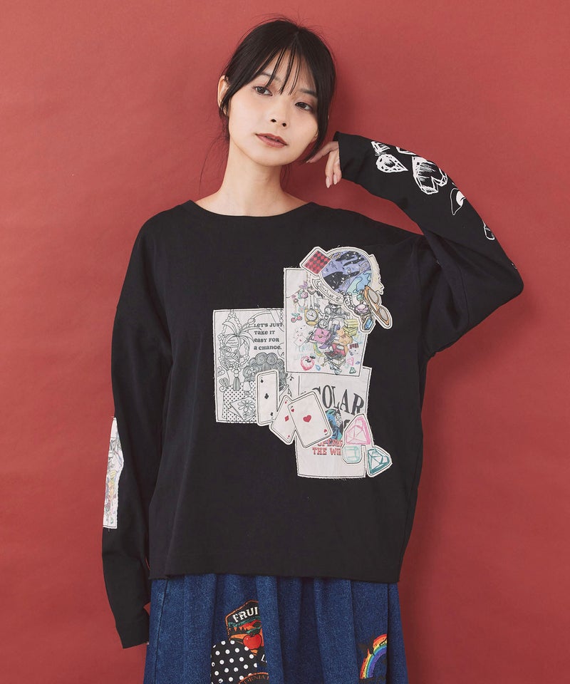 ワッペン＆アップリケ刺繍プルオーバー-3