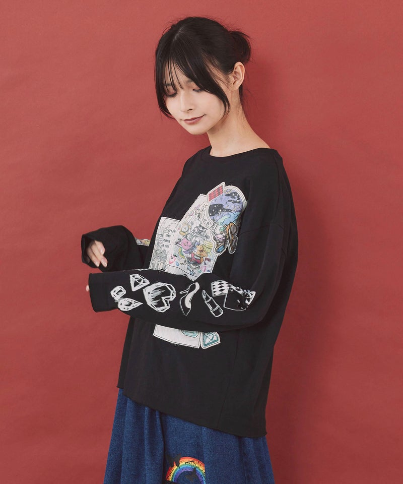 ワッペン＆アップリケ刺繍プルオーバー-6