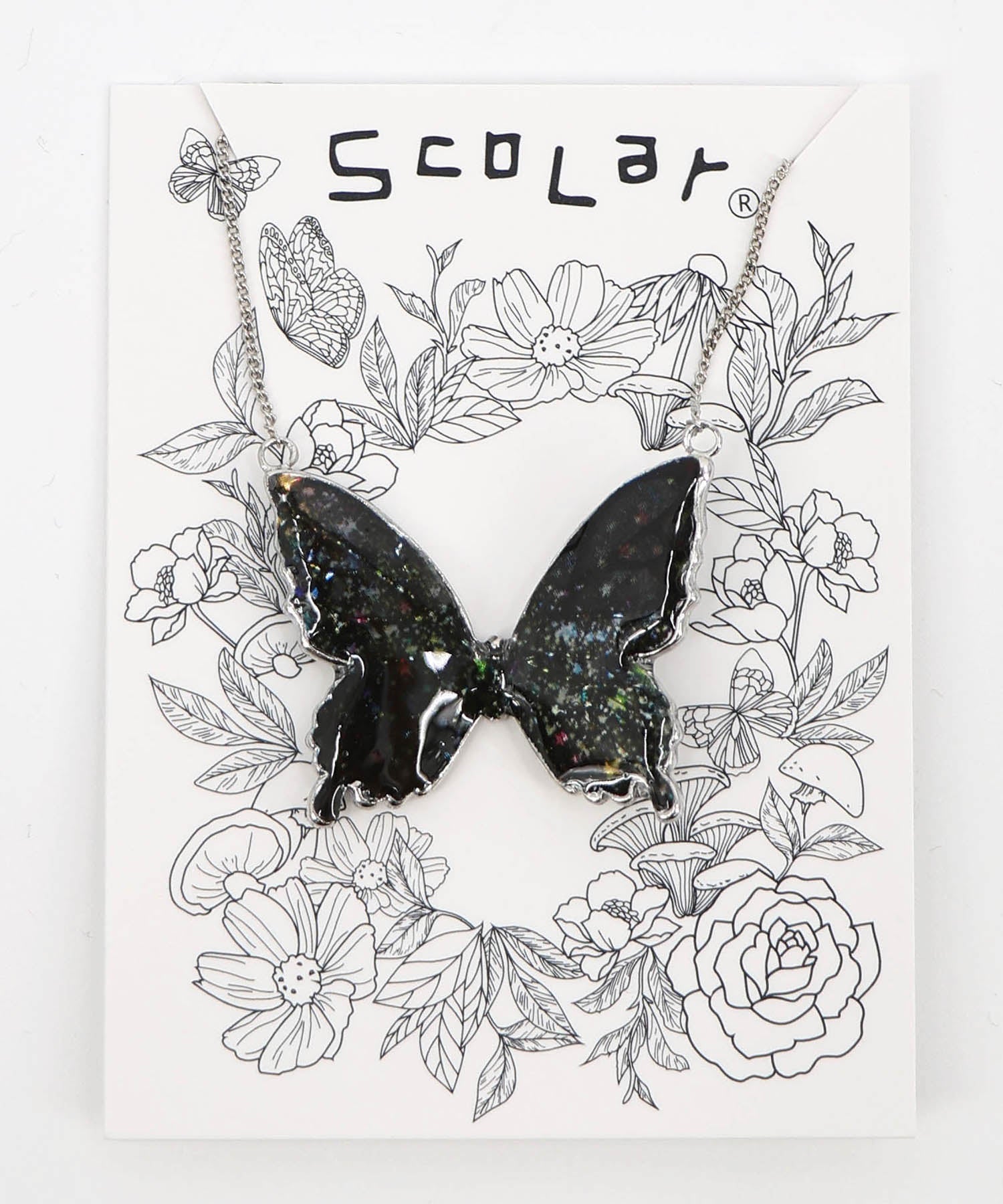 663335：アート柄蝶々ネックレスの通販-ScoLar
