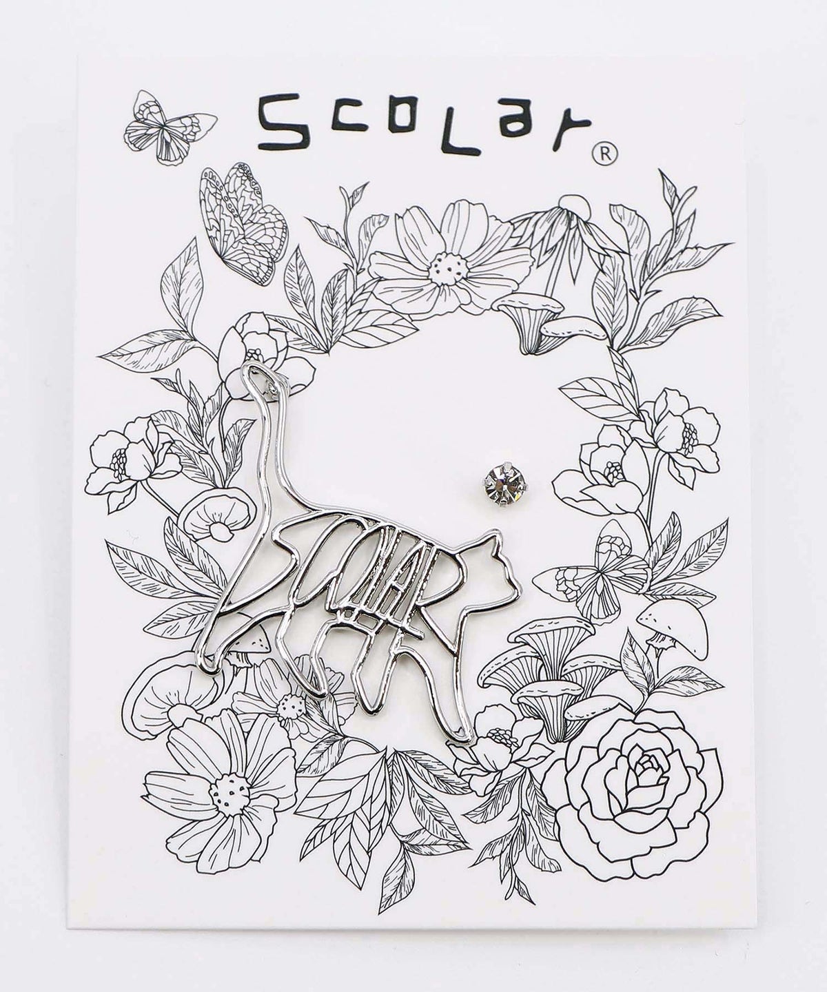 SCOLARシルエットネコピアス-5