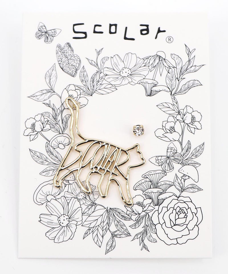 SCOLARシルエットネコピアス-7
