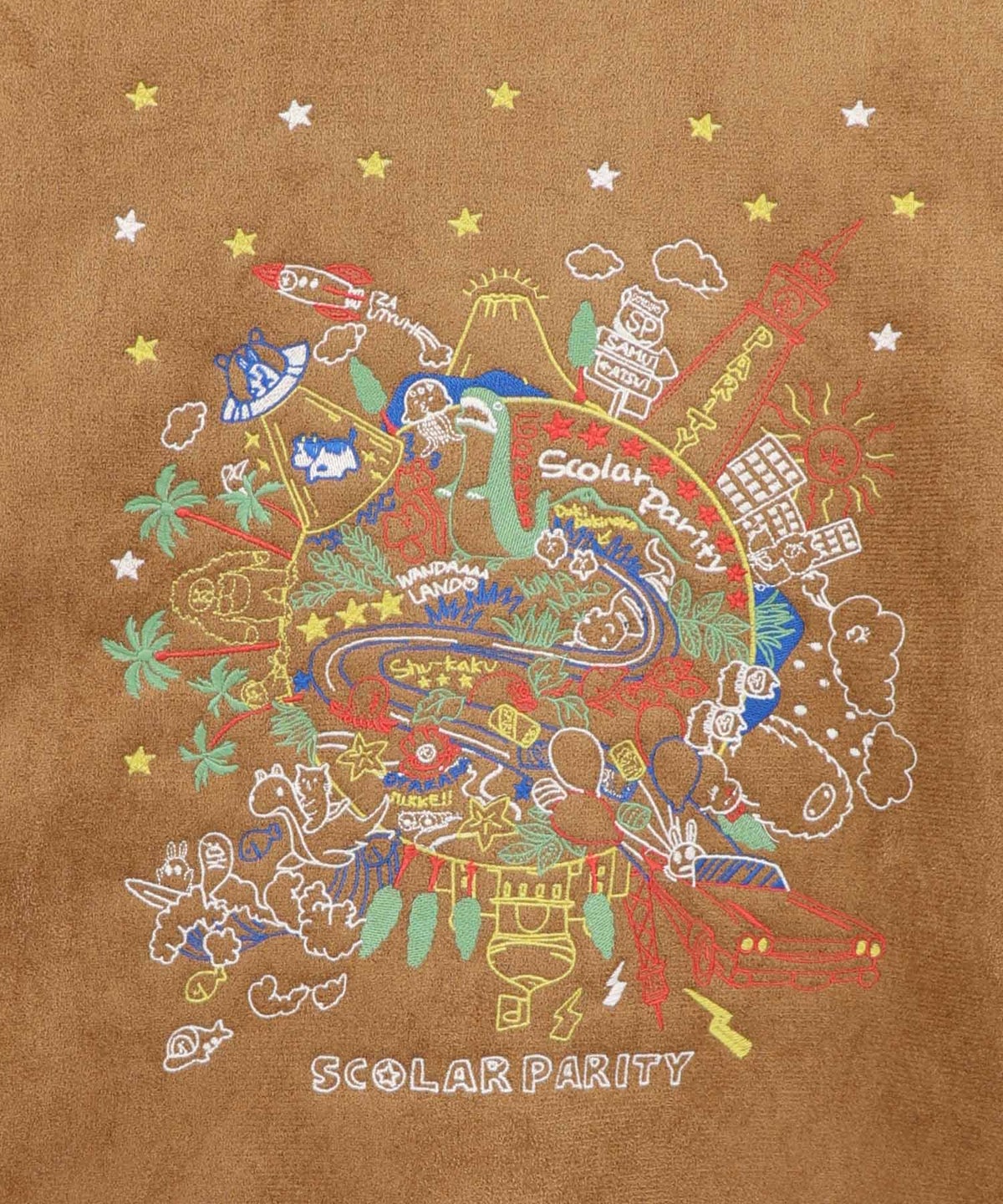 Parityキャラ刺繍 フェイクムートンブルゾン-15