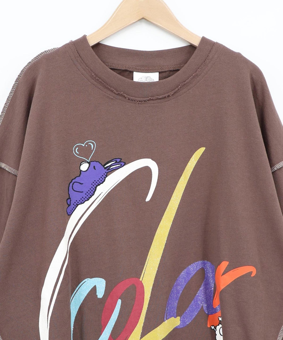 スカラー ラメプリントロゴ裏毛パーカー-17