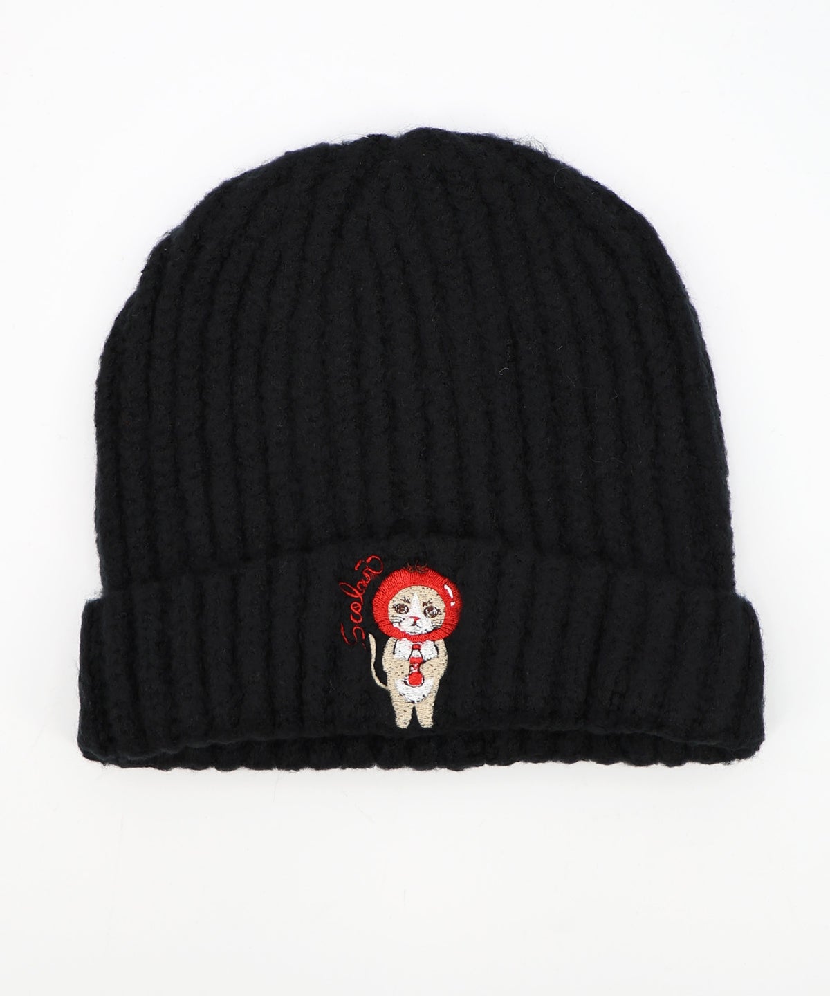トマトにゃんこ刺繍 ニット帽-9