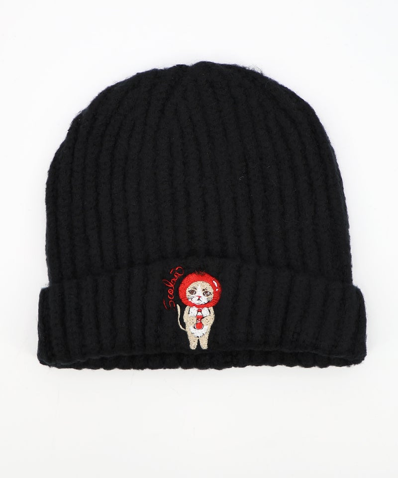 トマトにゃんこ刺繍 ニット帽-9