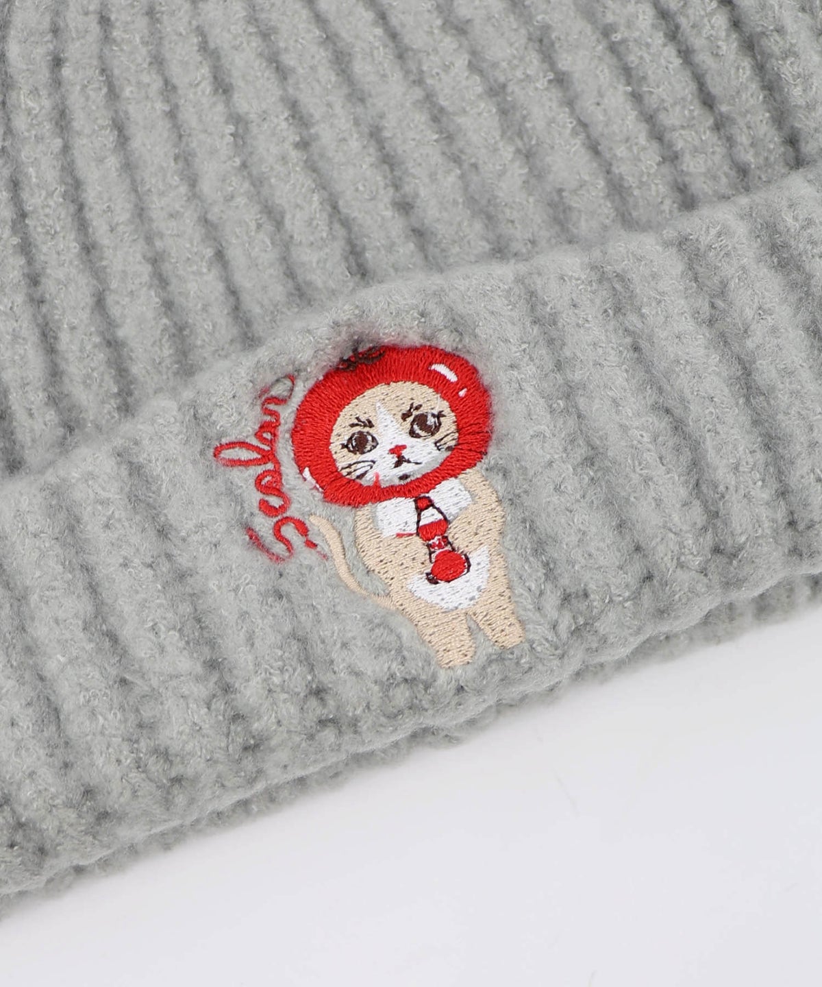 トマトにゃんこ刺繍 ニット帽-14