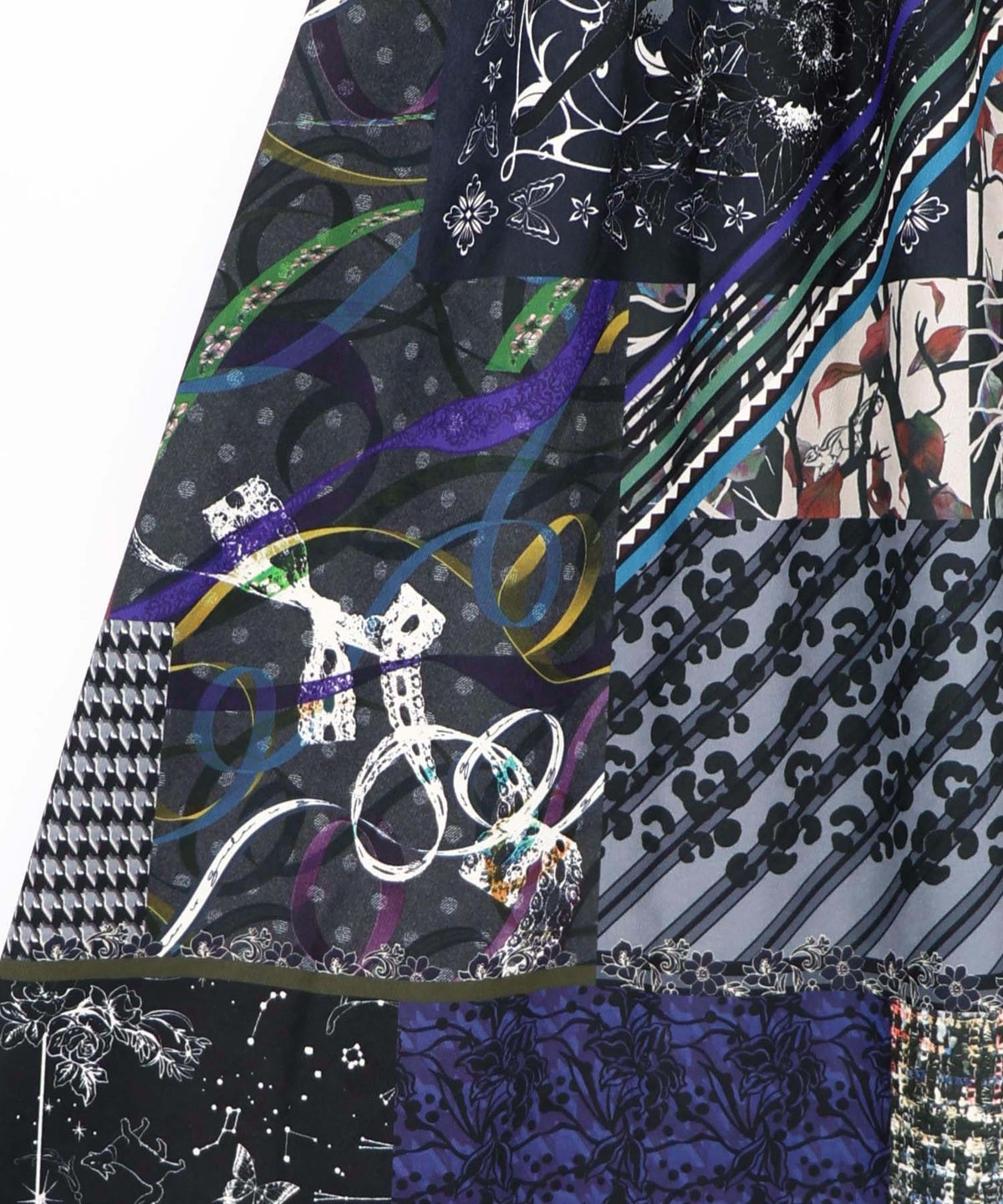 幾何学バンダナコラージュ柄 スカート-8