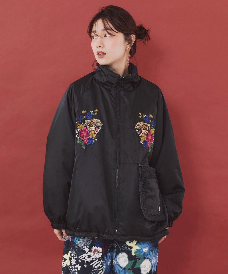 ポシェット付き POPアップリケ刺繍ジャケット-3