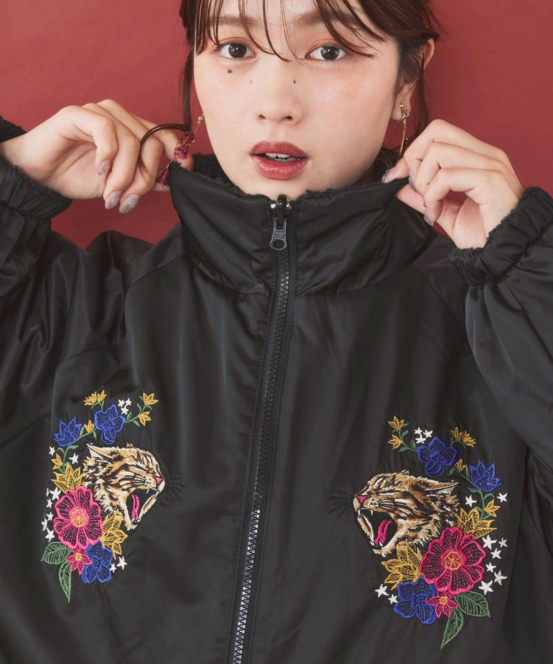 ポシェット付き POPアップリケ刺繍ジャケット-6