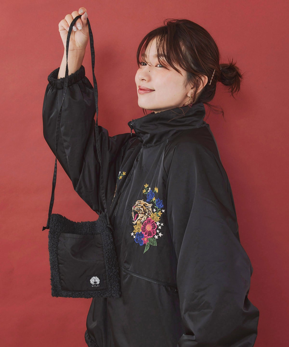 ポシェット付き POPアップリケ刺繍ジャケット-8