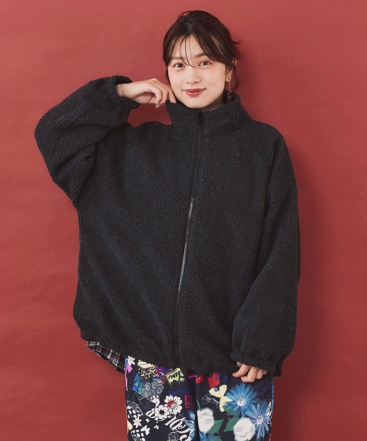 ポシェット付き POPアップリケ刺繍ジャケット-10