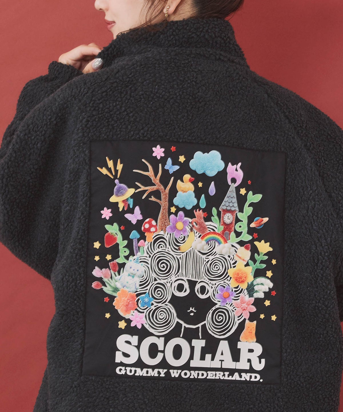 ポシェット付き POPアップリケ刺繍ジャケット-13