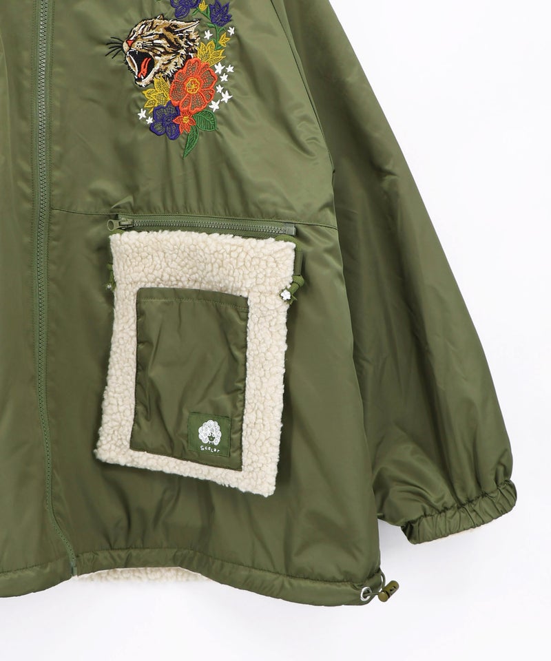 ポシェット付き POPアップリケ刺繍ジャケット-26