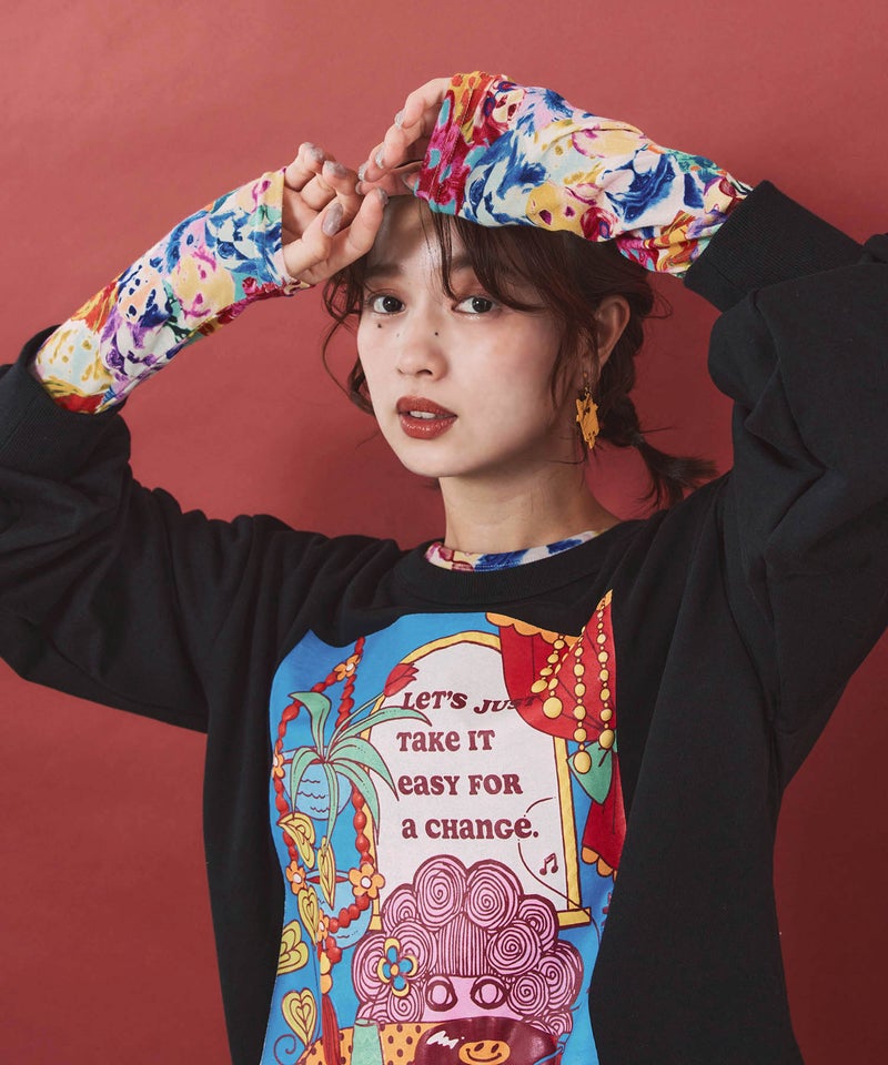 3柄展開 吸湿発熱素材 ロングスリーブTシャツ-1