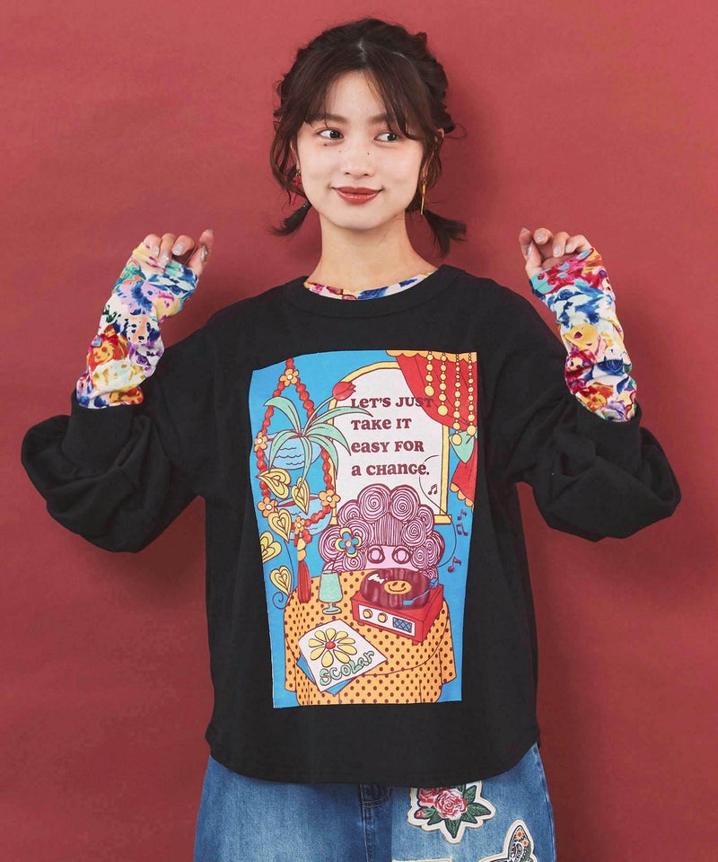 3柄展開 吸湿発熱素材 ロングスリーブTシャツ-2
