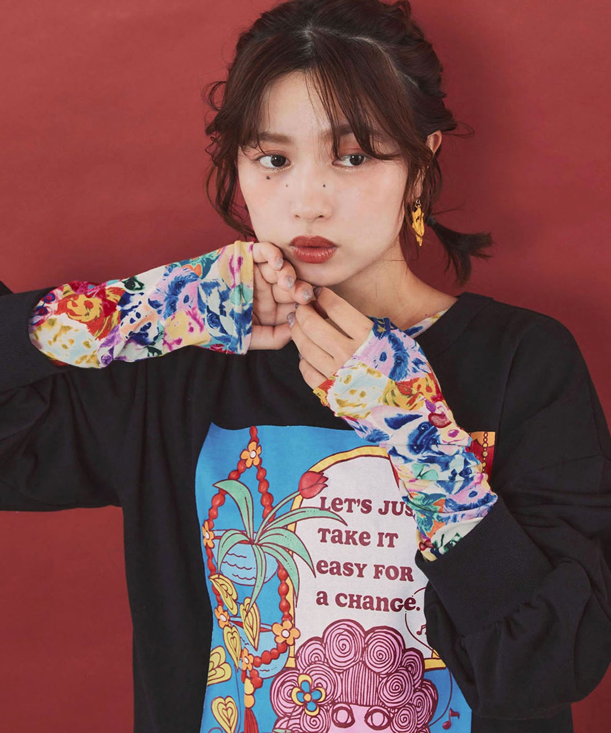 3柄展開 吸湿発熱素材 ロングスリーブTシャツ-4
