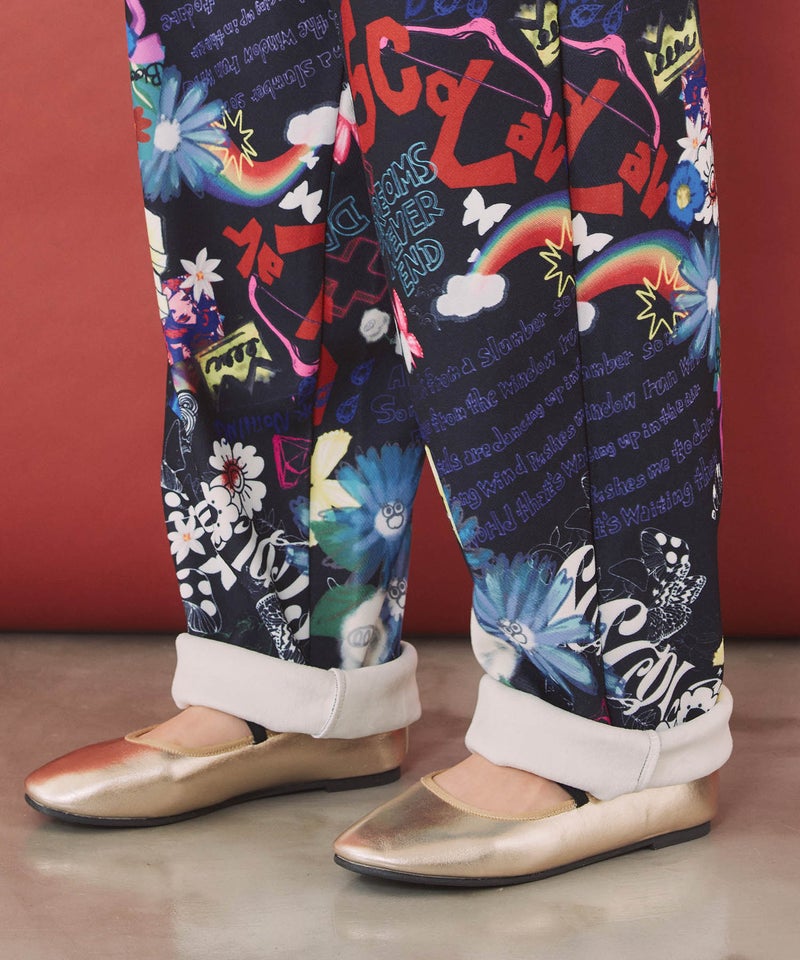 3柄展開 POP総柄あったかパンツ-7