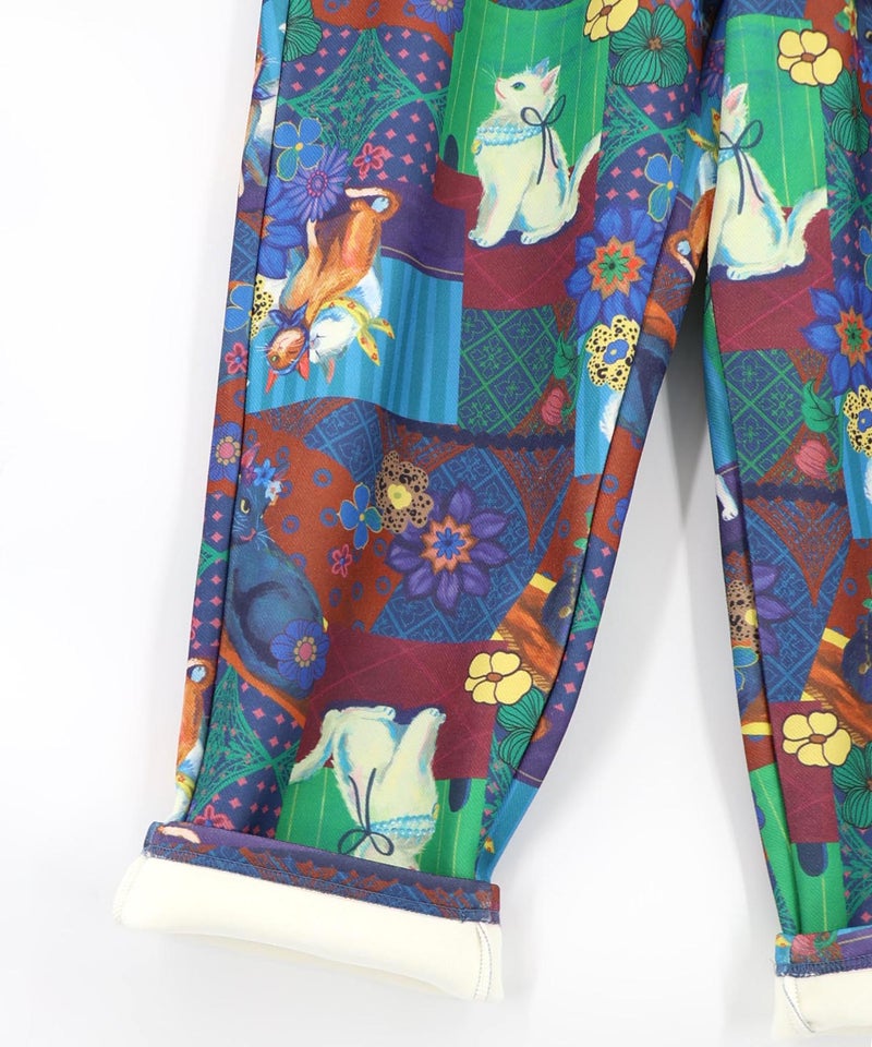 3柄展開 POP総柄あったかパンツ-23
